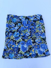 Zara Chiffon Mini Floral Blue  Black Women Skirt Size XS
