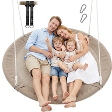 60" Saucer Tree Swing Set for Kids Adults 700lb Heavy Duty Outdoor Backyard Fun