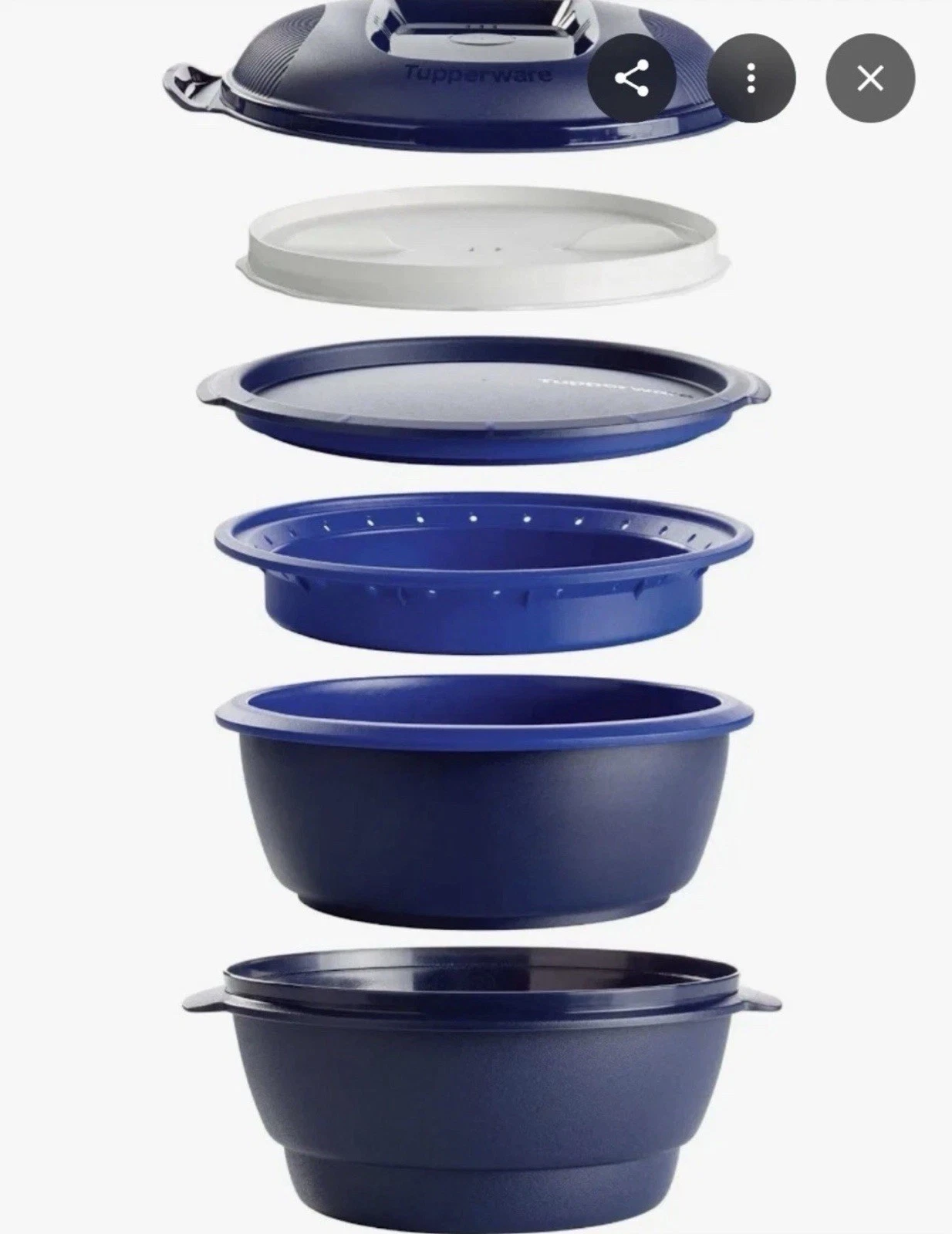 RARE! Tupperware Smart Multi MAIN MEALS Cooker DINNERS STEAMER MICROWAVE New!!