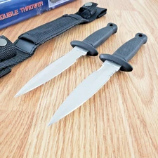 Rite Edge Defense Knife Two 3.88" Stainless Double Edged Blade Rubber Handle