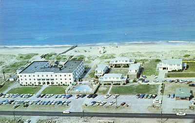#ad Postcard The Carolinian Aerial View Motor Hotel Outer Banks North Carolina $4.75
