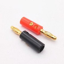 Vergoldet 4mm Bananenstecker Schraube f&uuml;r typ f&uuml;r Lautsprecherkabel Schwarz 20