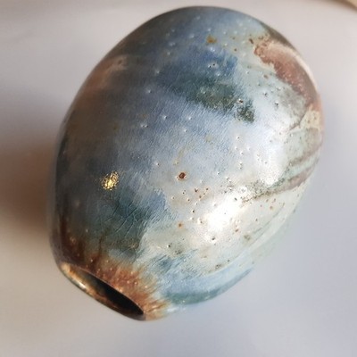 Art Pottery Keramik Tropfglasur Vase Topf 9cm Studio Vintage England Handarbeit