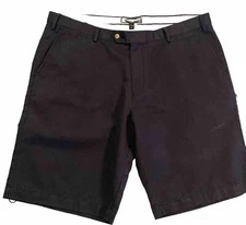 Saks Fifth Avenue Mens Dark Blue Shorts Size 40 Inseam 10” Cotton/ Linen