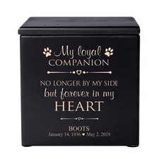 Custom Memorial Keepsake Urn Box for Pet Ashes 4.5x4.5 - My Loyal Companion