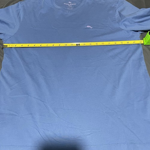 Tommy Bahama T-Shirt Herren Medium V-Ausschnitt gesticktes Logo blau kurzarm Golf - Bild 6 von 9