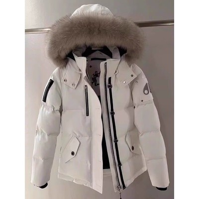 Moose Knuckles Women's fleece short fox fur down jacket | eBay