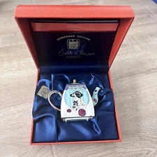 Charlotte di Vita Hand Painted Enamel Teapot, Part Seen, Numbered Edition RARE