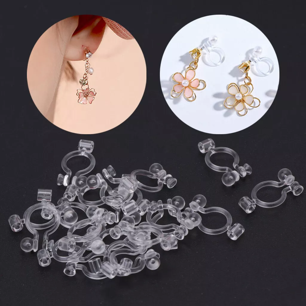 Buy 12pcs Clip On Earrings Converter,2 Styles Screw Earring Clips for  Non-Pierced Ears,Clip On Earring Converter for Dangling Earrings and  Studs(Silver) Online at desertcartINDIA