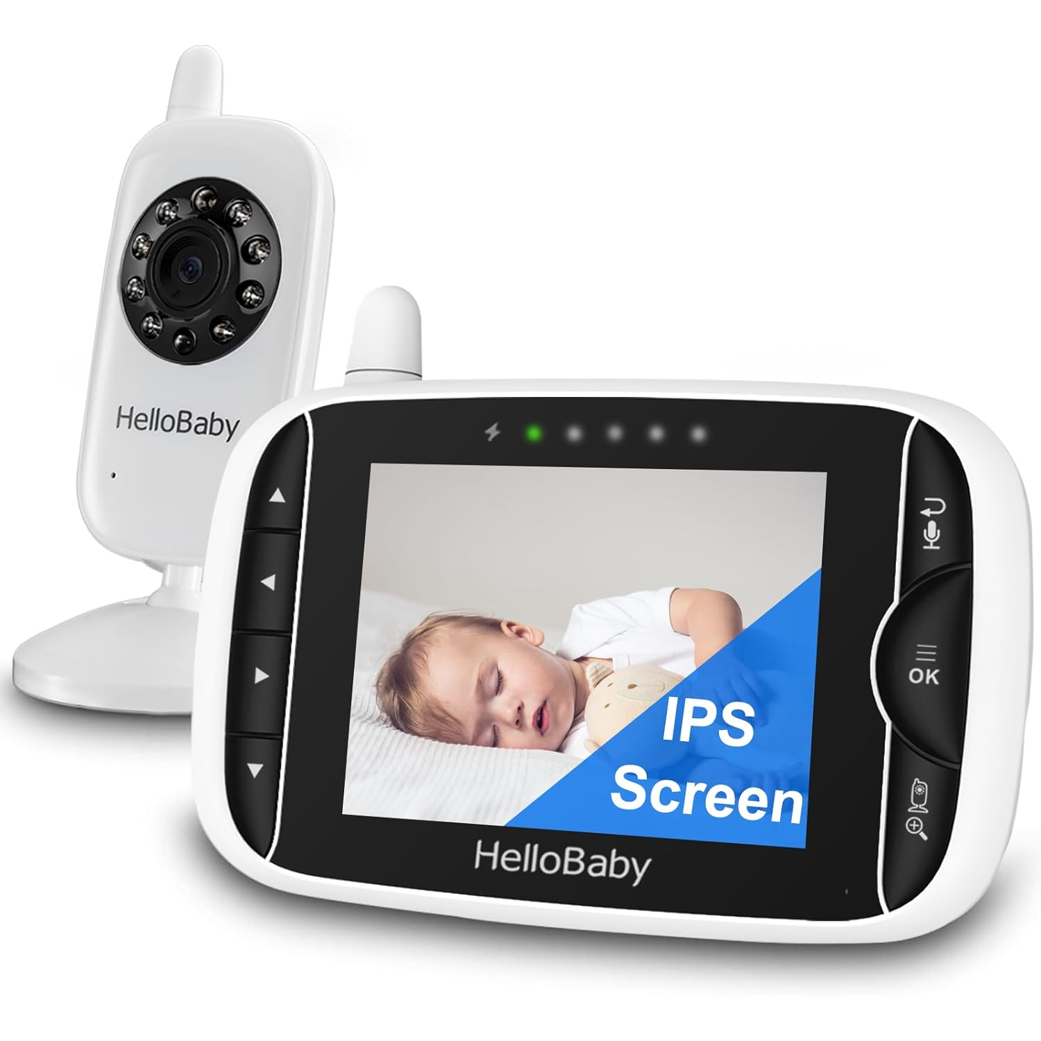 Video Baby Monitor with Camera and Audio, 3.2Inch LCD Display, Infrared Night Vi
