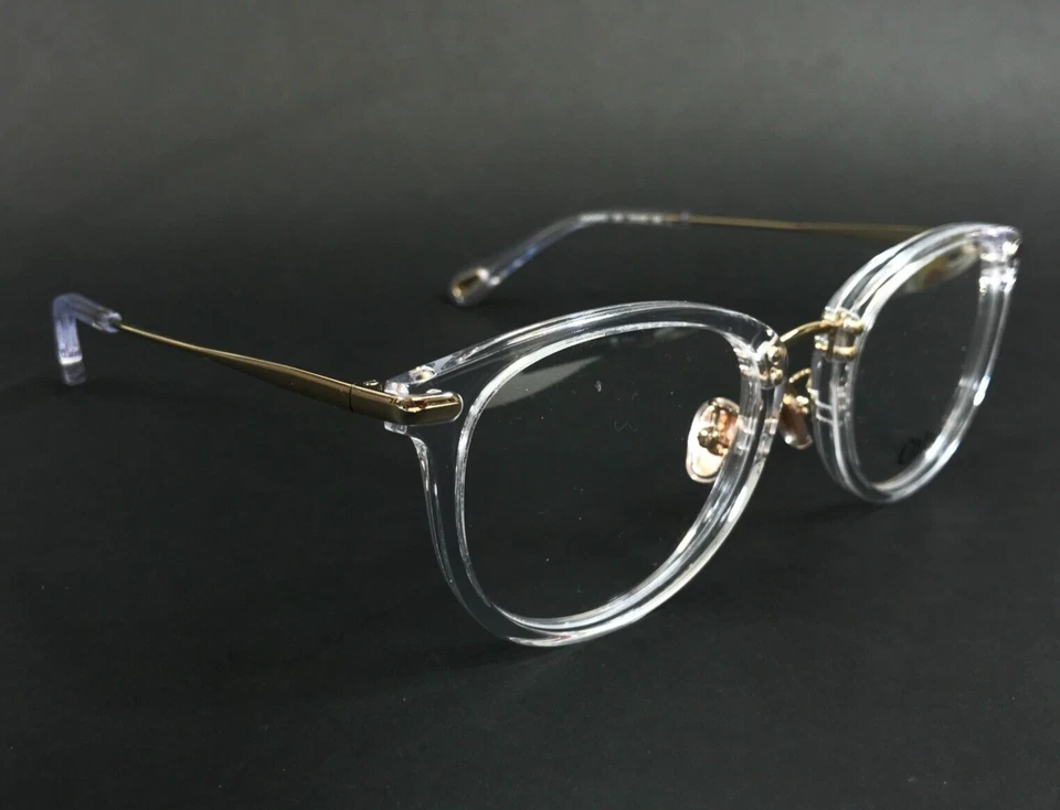 Monturas de gafas Chloe CH0248OA 004 oro transparente redondo ajuste asiático 53-20-145 Foto 3 de 4