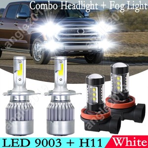 For Toyota Tundra 2014-2020 Combo LED Bulbs Kit Headlight + Fog Light