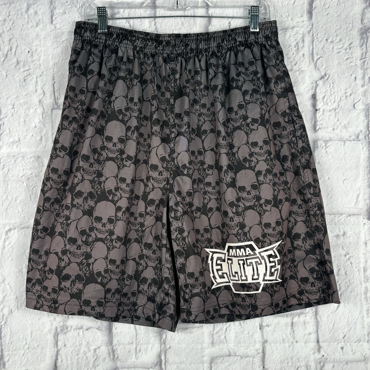 MMA Elite Shorts Mens Skulls Training XL 31” Y2K Muay Thai MMA Elite Shorts Mens Skulls Training XL 31” Y2K Muay Thai