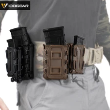 IDOGEAR Tactical 5.56 Mag Pouch 9mm Mag Carrier MOLLE Mag Holder Airsoft Gear 