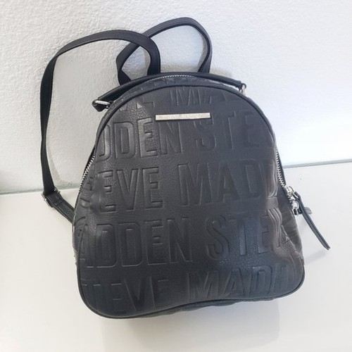 Steve Madden Black Logo Silver Hardware 