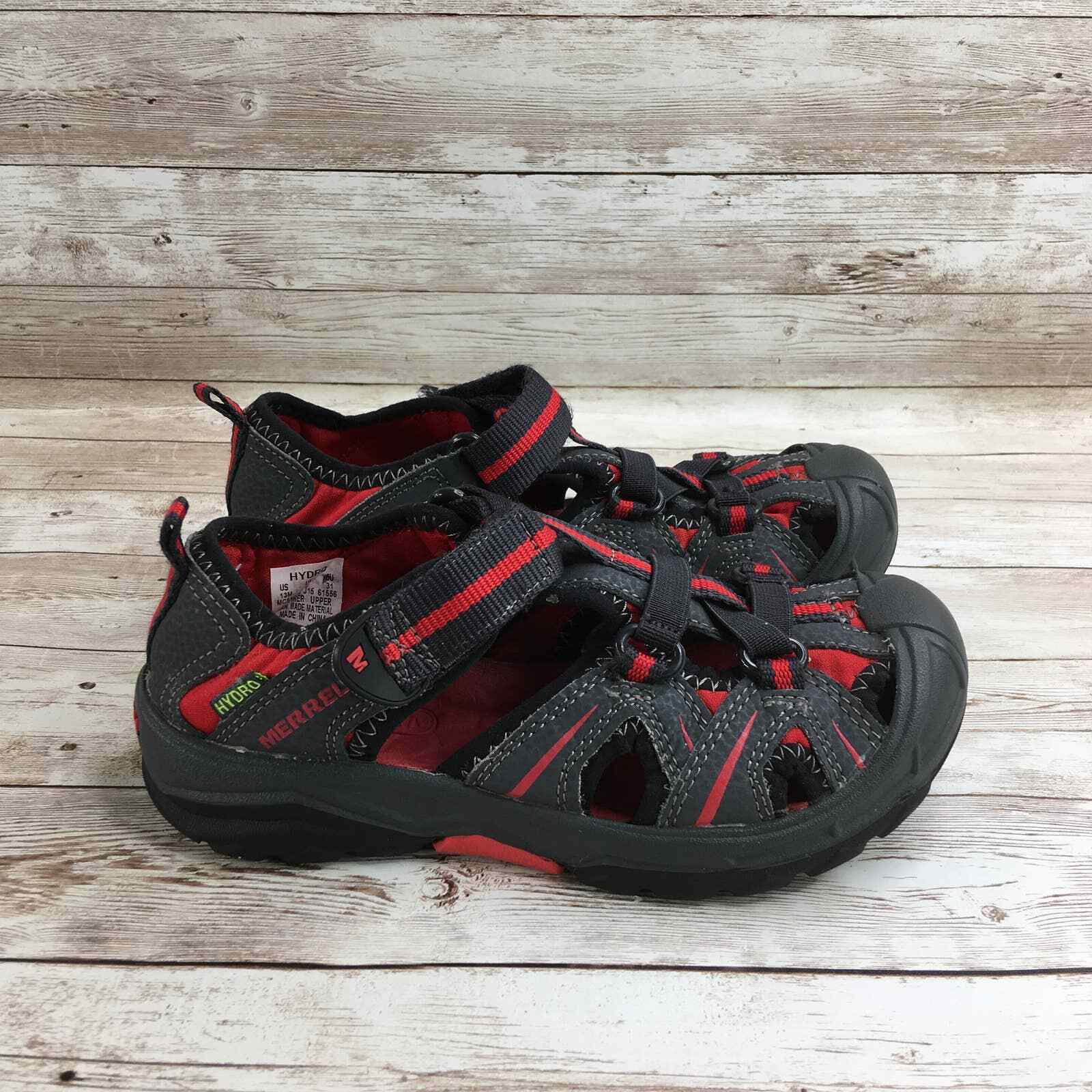 Sandali Merrell Giovani 13C Grigi Rossi Slip On Impermeabili Sandali Sportivi Idro Hikers