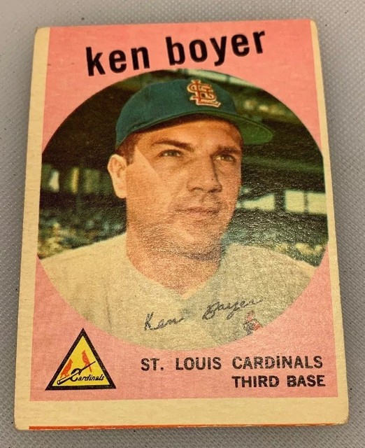 1959 Topps 325 Ken Boyer Baseball Card St Louis Cardinals Miscut EBay