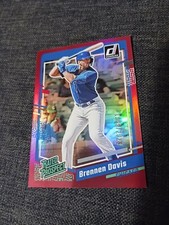 2023 Donruss Baseball Rated Prospect Base Holo Red #44 Brennen Davis /2023 Cubs
