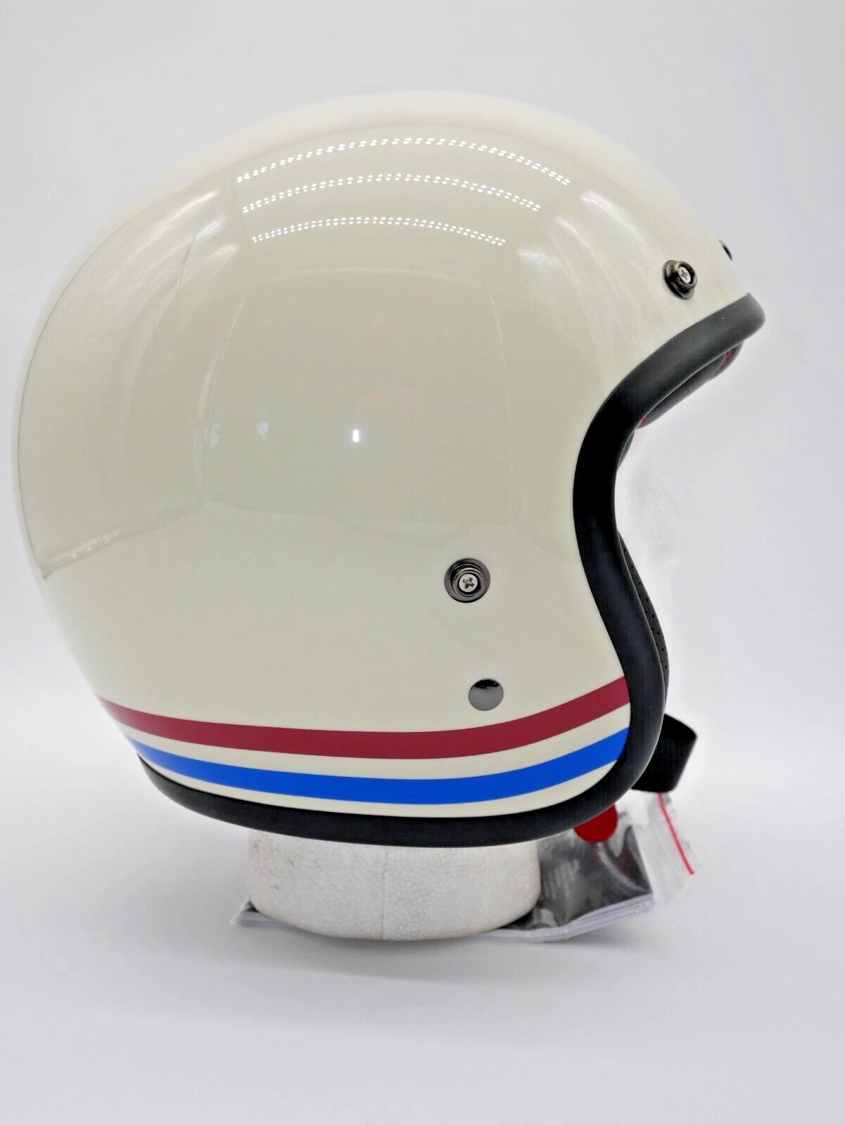 BELL Custom 500 Helmet Stripes Pearl White Size Medium - 7153126
