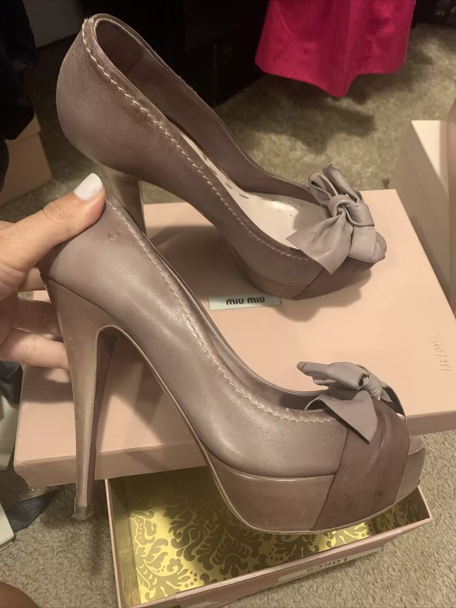 miu miu shoes Calzature Donna Dark Rose Color, Nappa Washed Pumps, Size 38