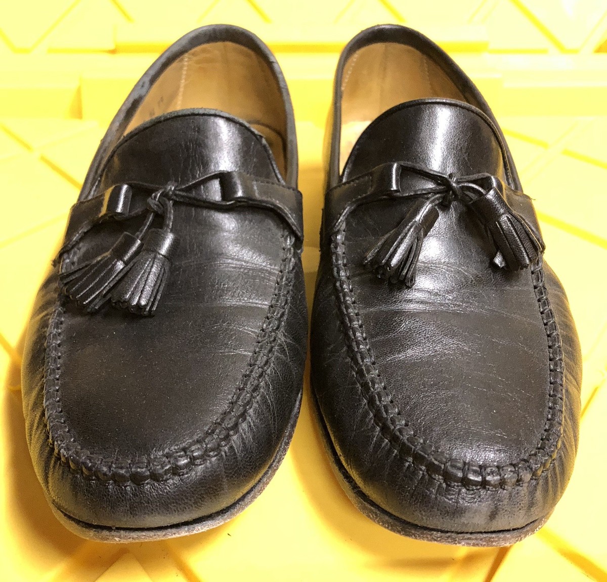 Allen Edmonds Urbino Tassel Loafers Black Leather Mens Size 9.5 EEE Made N Italy Allen Edmonds  main image 4