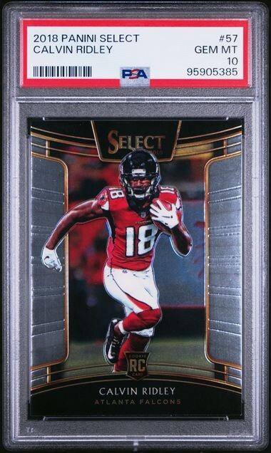2018 Panini Select Calvin Ridley ROOKIE RC PSA 10 GEM #57 Atlanta Falcons