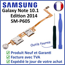 NAPPE LECTEUR CARTE SIM MICROSD VIBREUR DU SAMSUNG GALAXY NOTE 10.1 2014 SM-P605