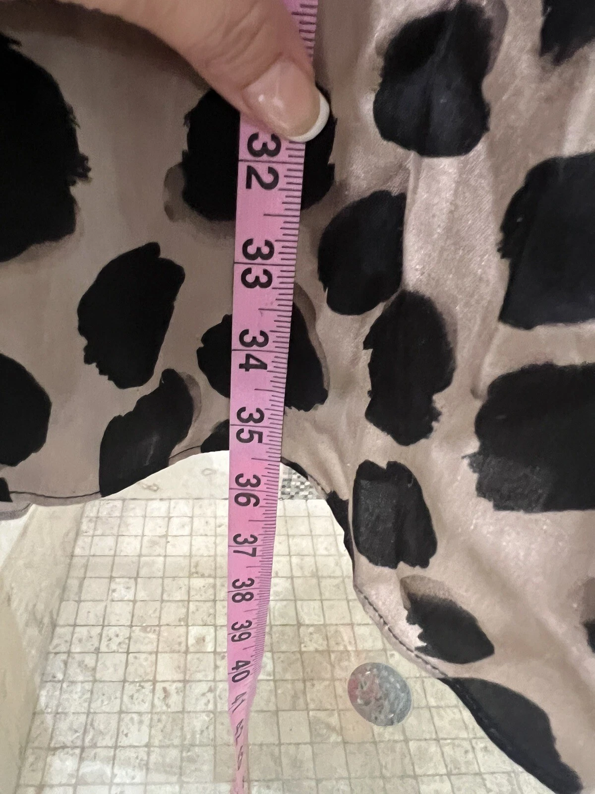 Abito donna Moschino economico e chic in seta stampa animalier taglia US 8 manica lunga