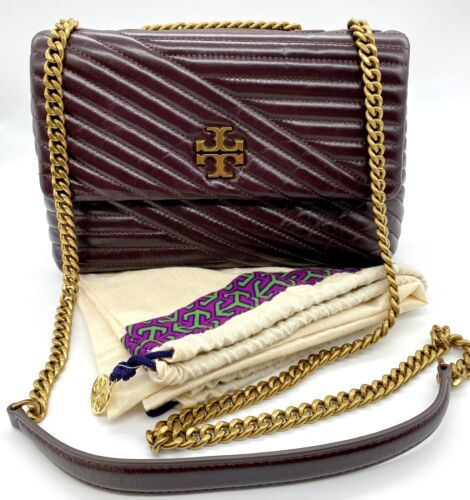 Tory Burch Women's Kira Convertible Chain Leather Shoulder Bag Handbag  Burgundy 192485972887 | eBay