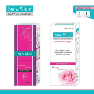 white cream face wash