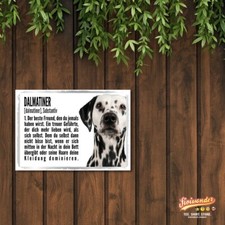 DALMATINER Warnschild Hund – Aluminiumschild 30,5x20 Cm | Warnung Vor Hund, A4 Format, Mit/ohne Befestigungslöcher
