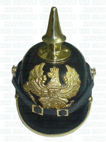 Diseñador Latón Prusia FR Escudo Insignia Casco Estilo Alemán Pickelhaube Casco - Imagen 3 de 6