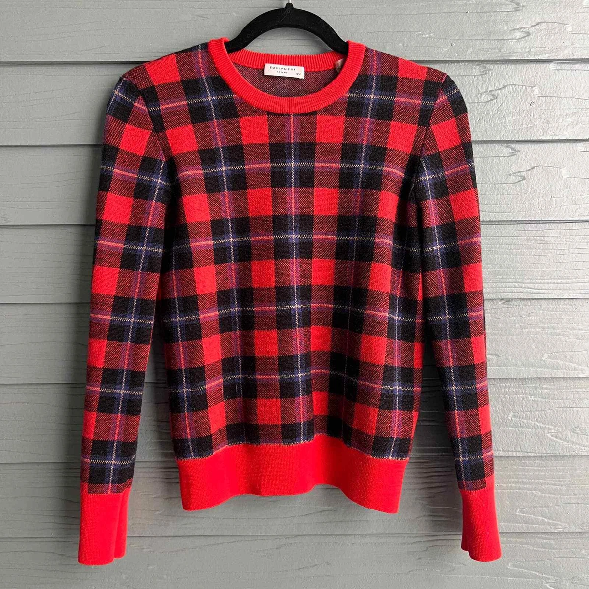 Plaid red best sale sweater