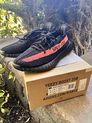 Size 8.5 - adidas Yeezy Boost 350 V2 Low Red Stripe  display picture 2
