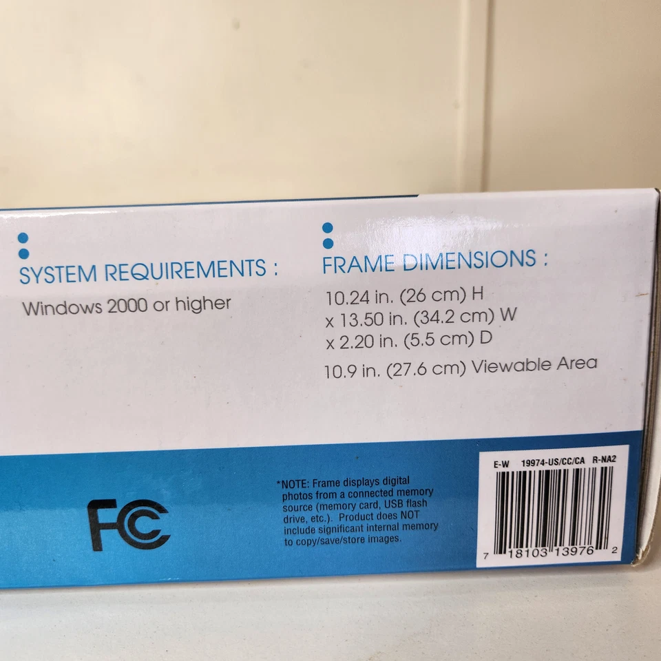 NEW Omnitech 11 Inch Digital Photo Frame Wood Frame NIB - Image 4 of 4