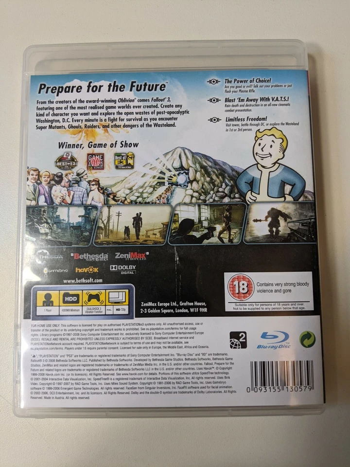 (CIB) Fallout 3 (Playstation 3) -- TESTED -- - Image 2 of 4