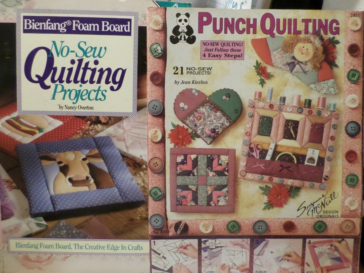 Lot 2 Punch Quilting Books with Patterns - No Sew Projects