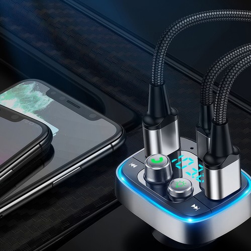 KFZ Bluetooth 5.1 FM Transmitter Auto Radio MP3 Player 2 USB Ladegerät Adapter - Bild 17 von 19