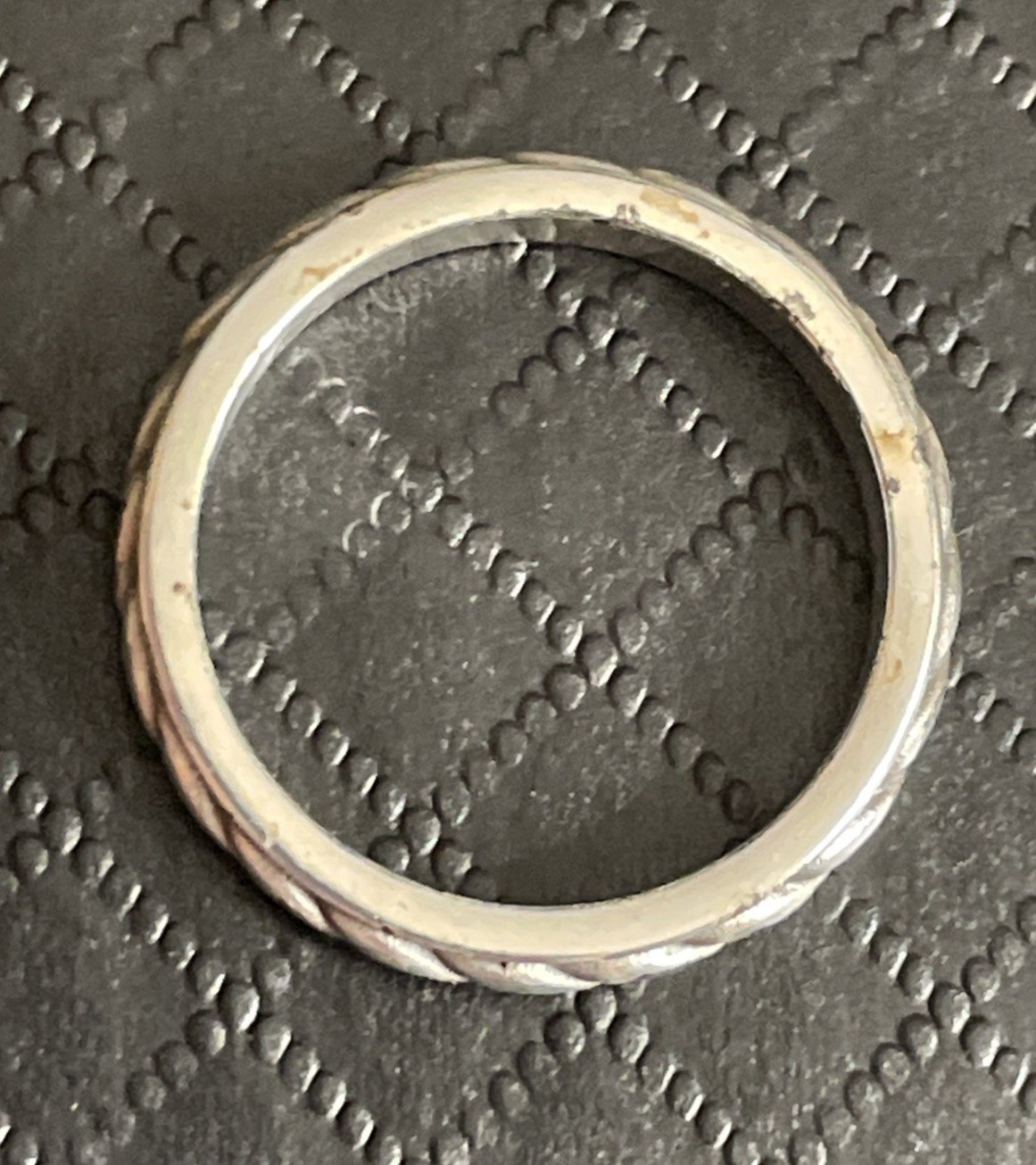 BRIGHTON Stack Ring Silver Tone Band Classic Rope… - image 4