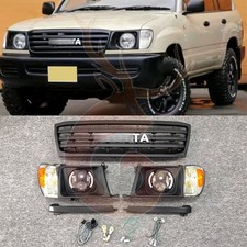 1 Set For Toyota Land Cruiser Lc100 1998-07 Led Headlight Assy Grille Upgrade 1 Set For Toyota Land Cruiser Lc100 1998-07 Led Headlight Assy Grille Upgrade