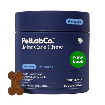 Petlab Co. Joint Care Chews for Dogs - Glucosamine, Green Lipped Mussels, Omega