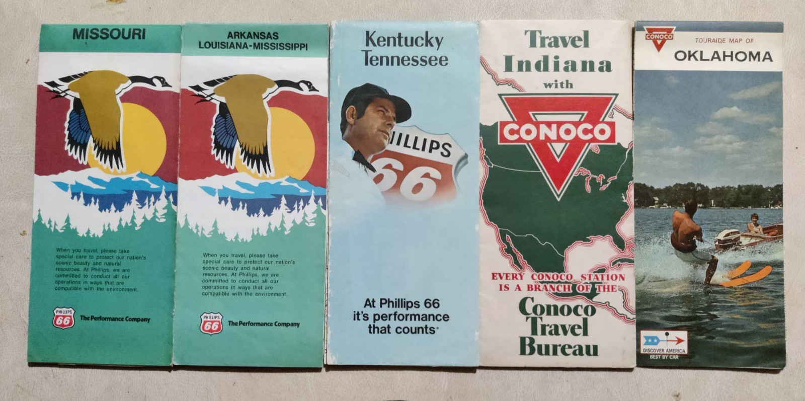 Phillips 66 Conoco Vintage USA American Classic Car Maps Job Lot Americana