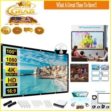 100 Inch Portable Double-Sided Outdoor Projection Screen Foldable Anti-Crease