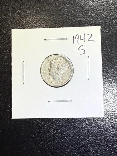 1942 S  Mercury Dime 90% Silver Extra Fine Nice Coin