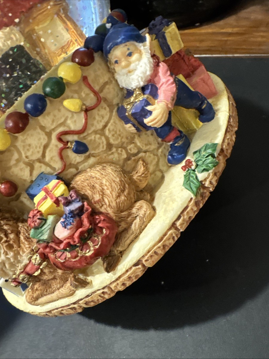 Vintage Kirkland Santa Snow Globe Santa's Tradition Vintage 1990