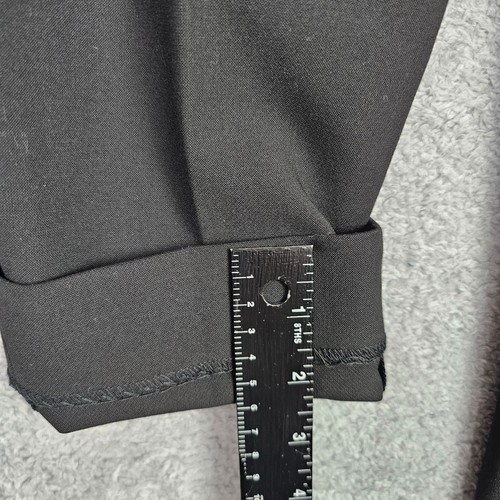 Pantalón J Crew para mujer CAMERON 4 negro tiro alto cremallera pierna cónica poli viscosa - Imagen 10 de 19