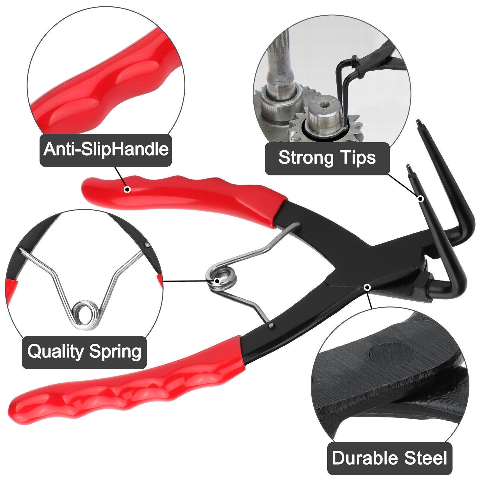 Car Internal Master Cylinder Snap Ring Pliers Circlip Pliers 90 ° Long Nose New