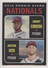 2019 Topps Heritage Rookie Stars Black /50 Austin Voth Jimmy Cordero #154 0cz