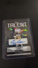 2025 Leaf Football Nation Pure Talent Clear Ice CJ Carr 1/15 Auto Notre Dame