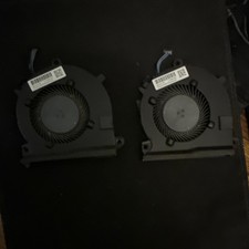 Pair of CPU Cooling Fans Black Silver for Laptop Replacement
